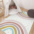 STARUIA Washable Rainbow Rug for Girls Bedroom - Soft 3x5 Kids Rug