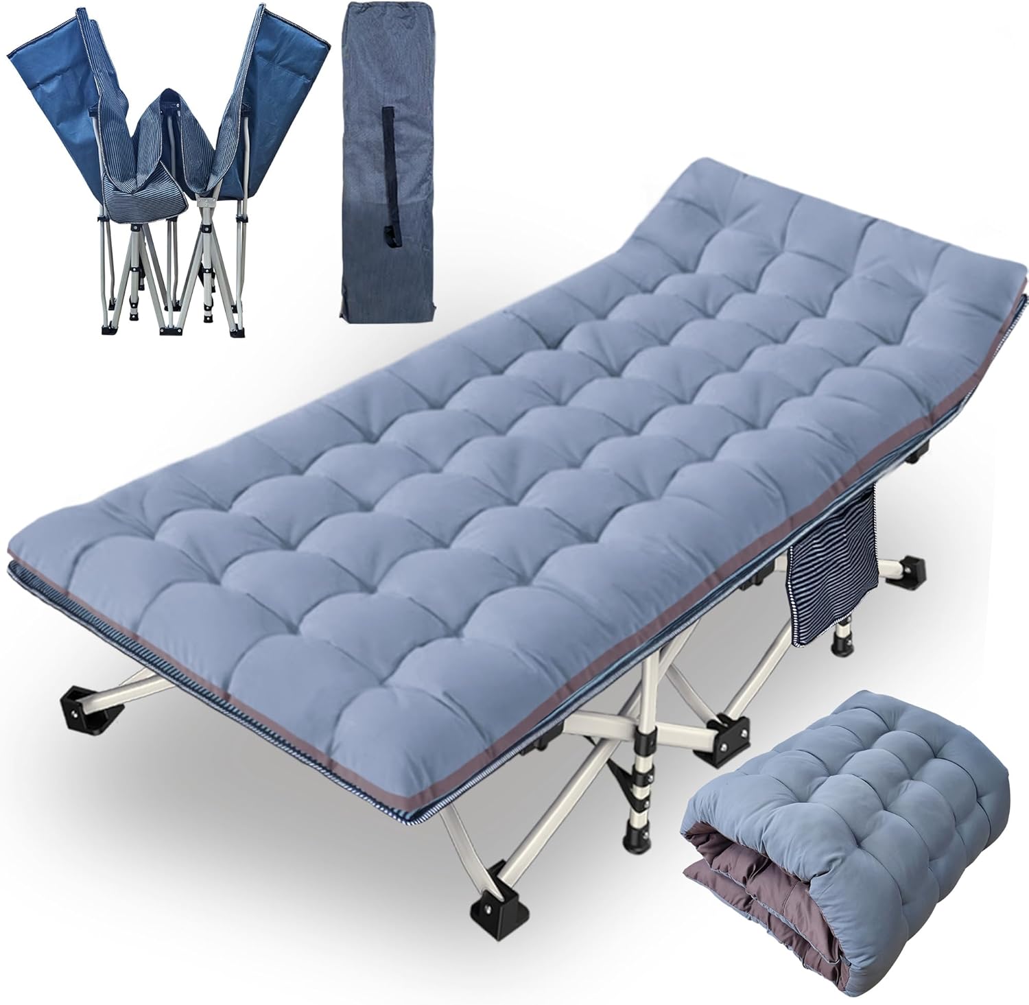 Oversize XXL Camping Cot with Comfortable Mattress for Adults