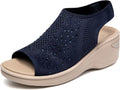 Comfortable Platform Walking Sandals for Women - Memory Foam Comfort