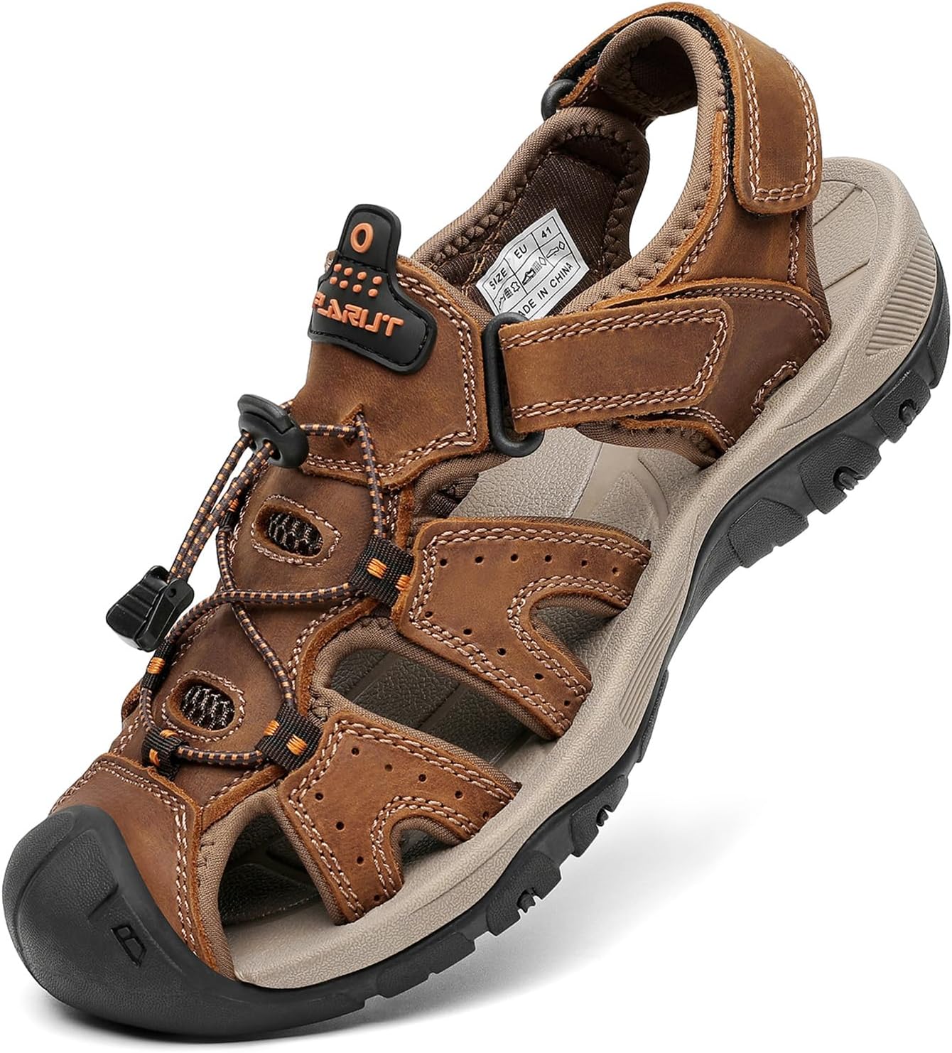 FLARUT Men's Sport Sandals: Lightweight Closed Toe Hiking Shoes