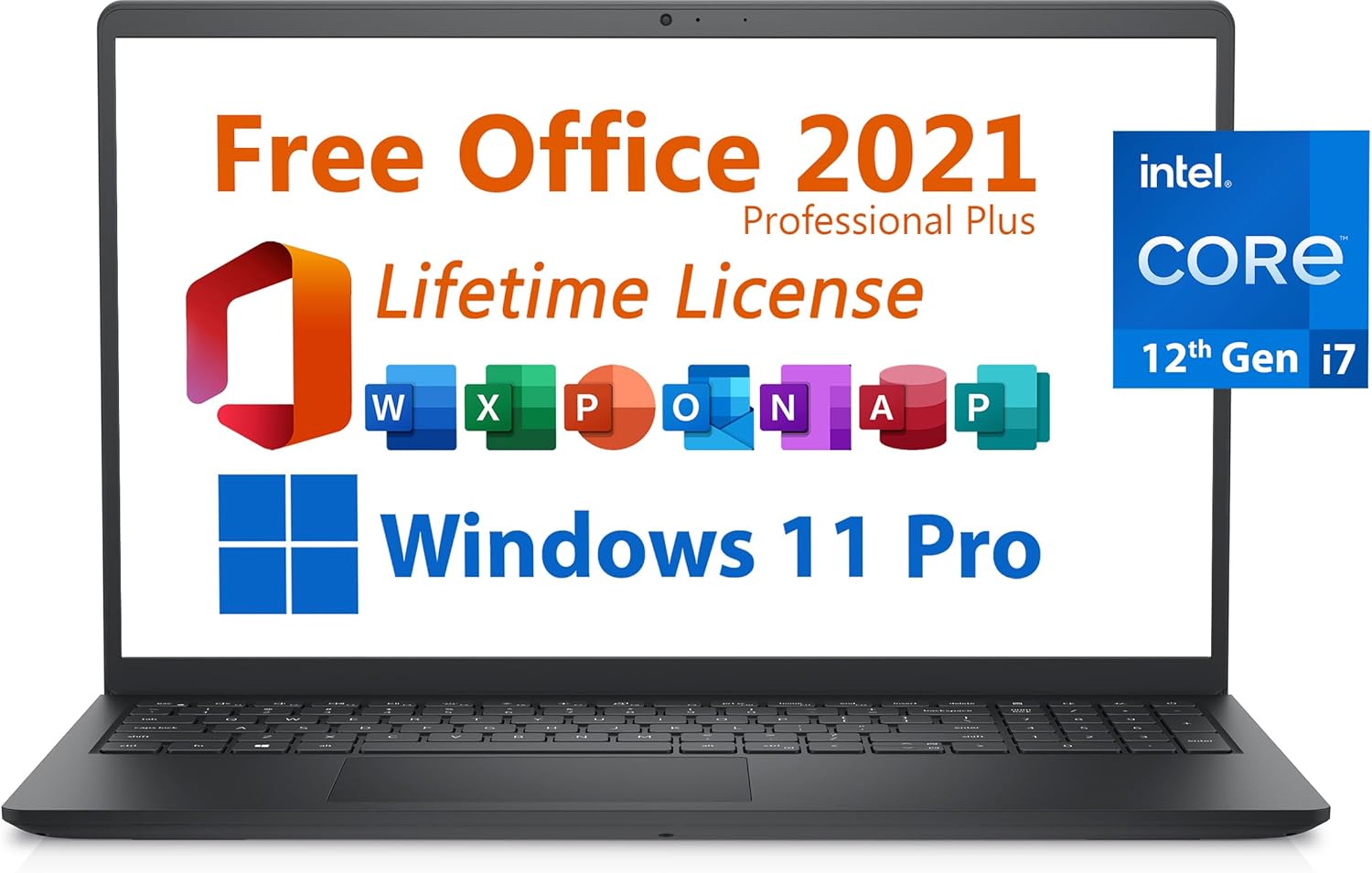 Dell Inspiron 15 Business Laptop: Free Microsoft Office 2021, Intel 10-Core i7, 16GB DDR4, 1TB SSD