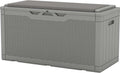 Patiowell 100 Gallon Resin Deck Box with Cushion - Waterproof Outdoor