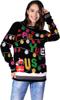 Ugly Christmas Sweater for Men and Women, Festive Hoodie Pullover