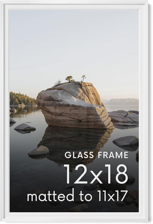 12x18 Picture Frame with Real Glass & Premium-Grade Metal