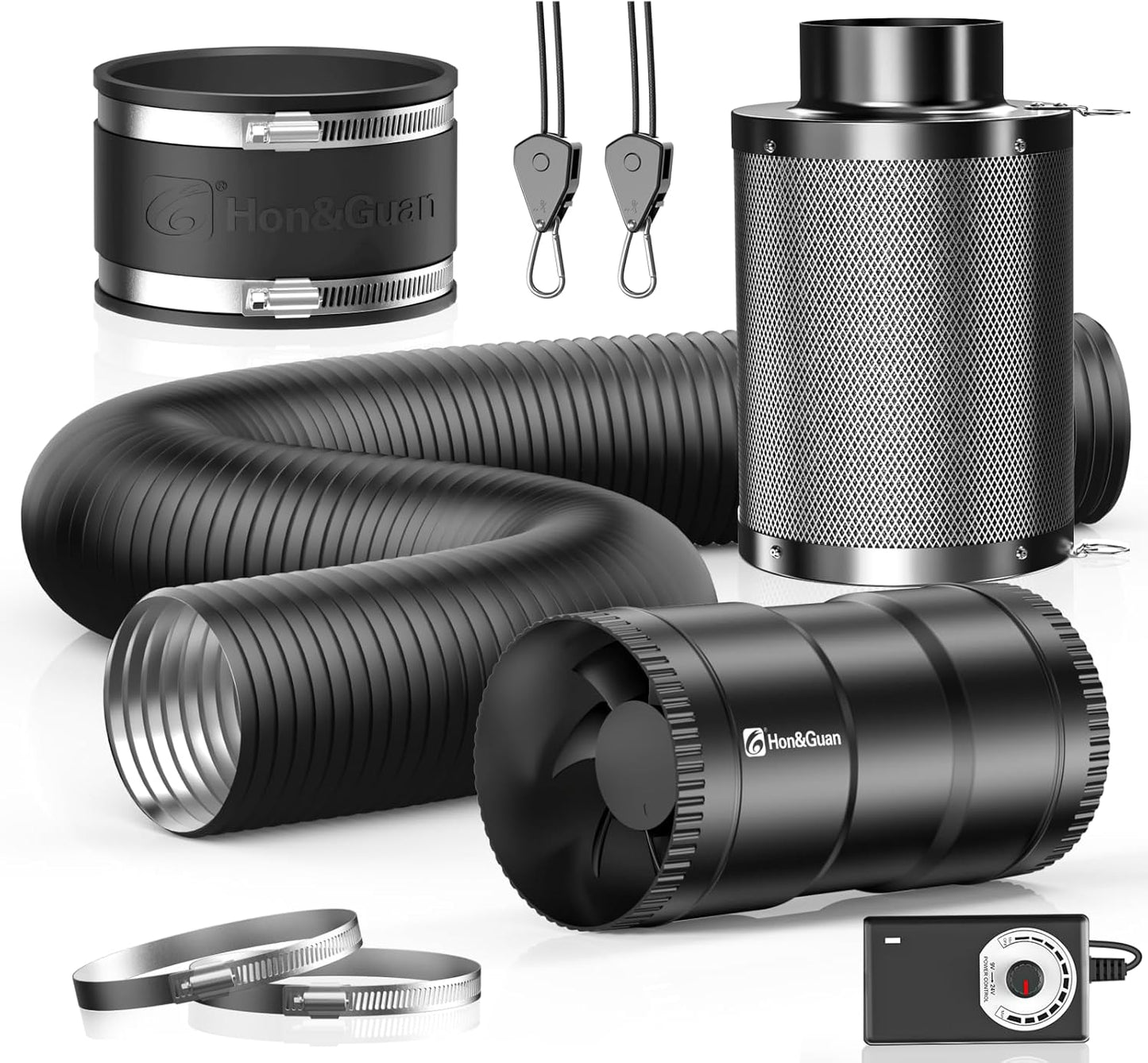 Grow Tent Ventilation Kit: Powerful 4 Fan & Carbon Filter Set