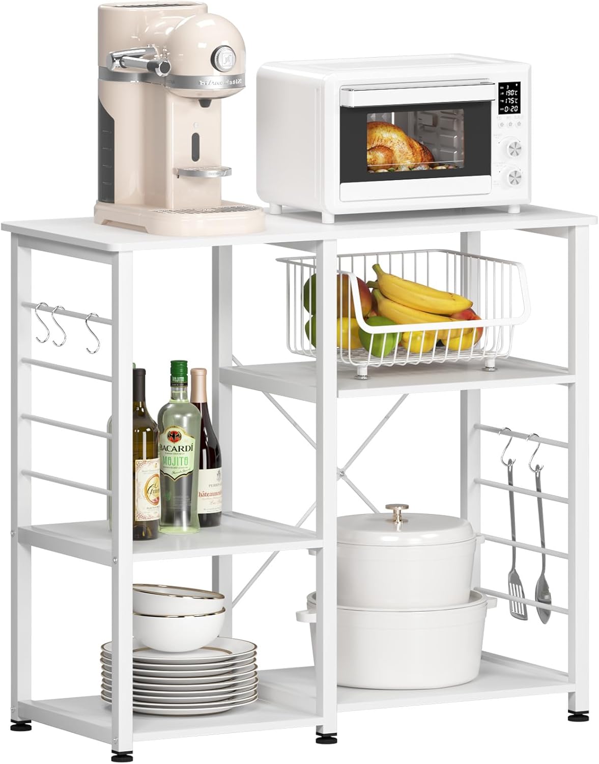 Organize with Ease: 3-Tier Kitchen Microwave Stand