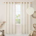 Natural Linen Curtains 2 Panels Set, 52 x 80 in - Light Filtering