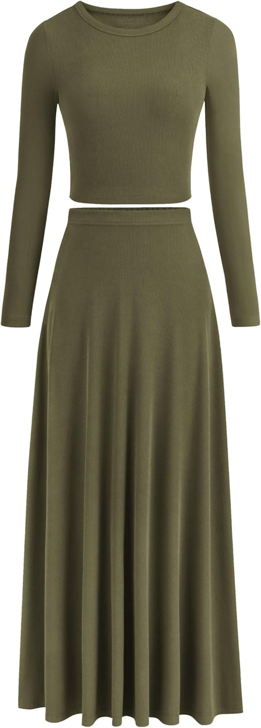 PRETTYGARDEN Women Fall Spring 2 Piece Outfits for Casual Style