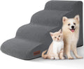 4-Step Dog Stairs and Ramp for Beds or Couches - Stable 17.4ft H Pet