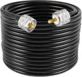 Superbat CB Coax Cable RG8X 50ft PL259 Male to Male - Low Loss