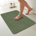 Bath Mat 20x48 Sage Green - Thin Quick Dry Non Slip Runner