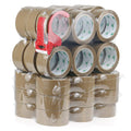 BOMEI PACK 36Rolls Brown Packing Tape with Dispenser - Heavy Duty