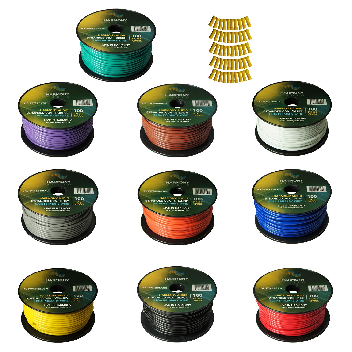 Harmony Audio 12 Gauge Power Ground Wire - 1000 Feet Rolls