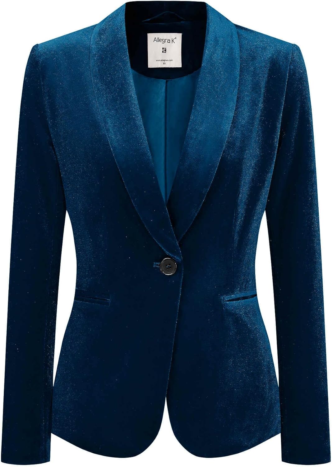 Allegra K Women's Velvet Blazer for Halloween and Christmas Events