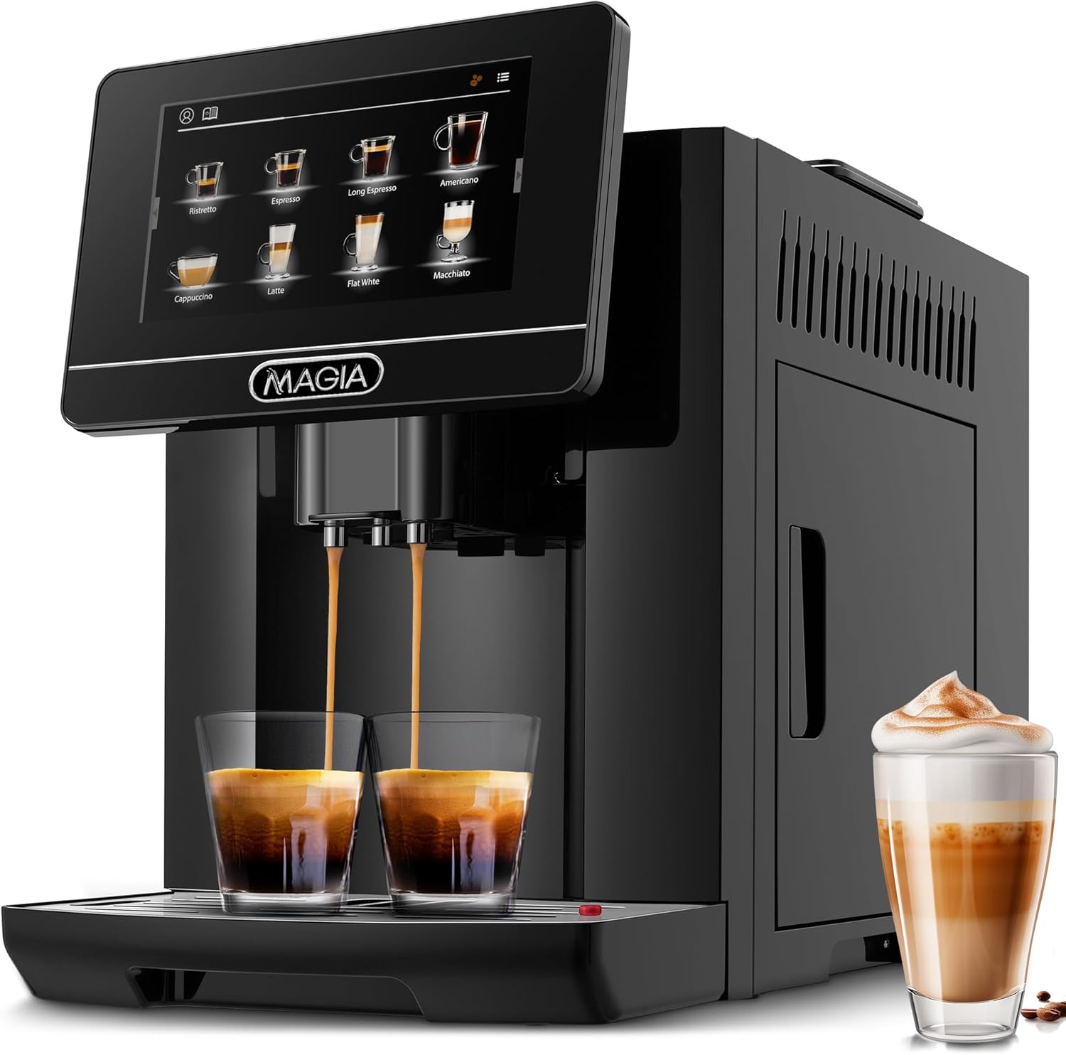 Zulay Magia Espresso Machine - 19 Customizable Options - Easy Maintenance - Milk-Foam System