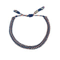 Rope Bracelet Nantucket Red White Blue - Hand Knotted Nautical