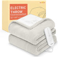Heated Blanket Electric Throw - Soft Flannel Sherpa Heated Throw