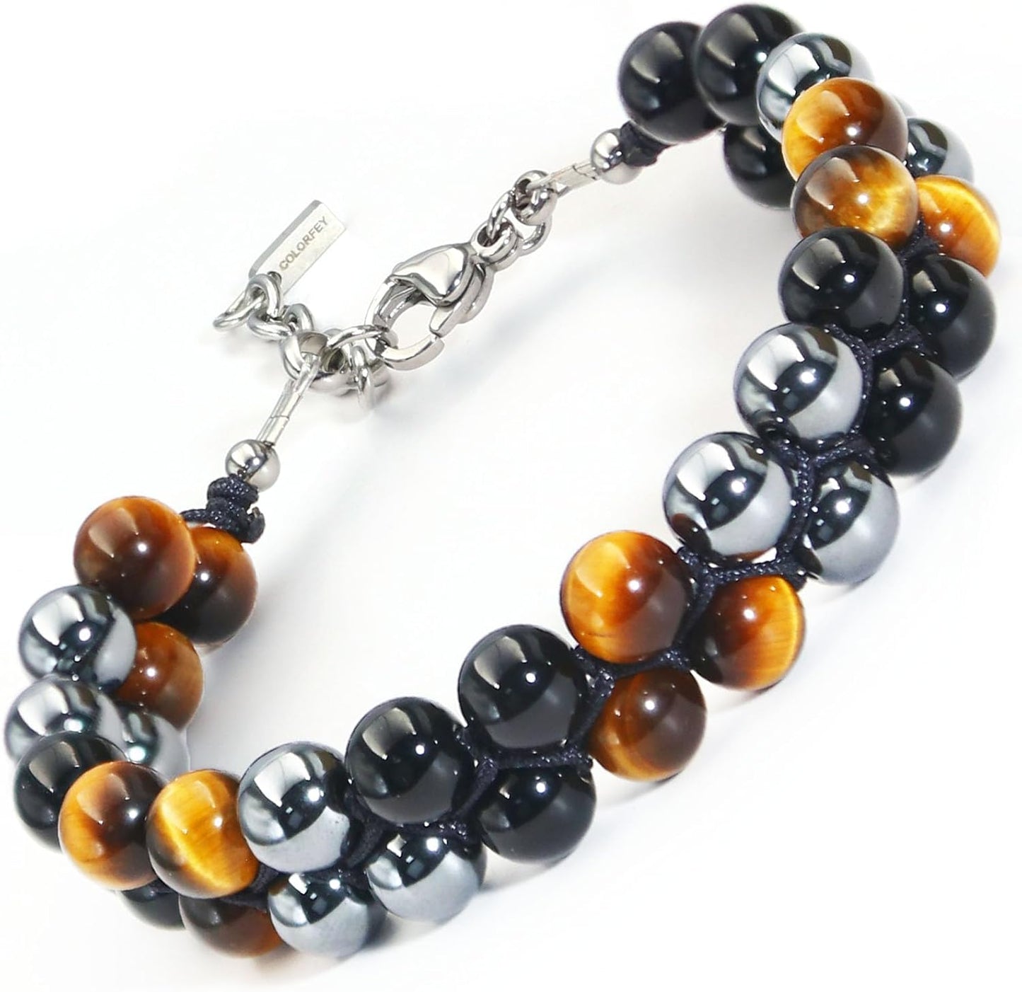 Protection Crystals Beaded Bracelet for Men with Healing Energy