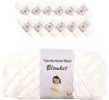 Alzoear Chenille Chunky Yarn Arm Knitting Thick Bulky DIY - Soft Ivory