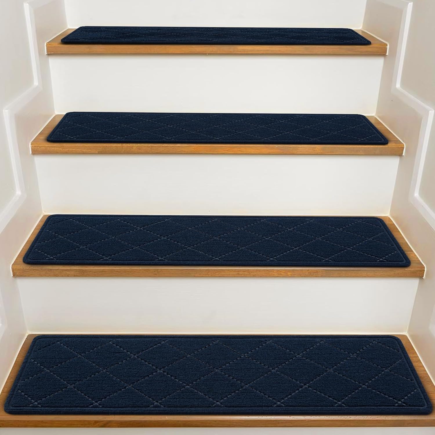 Non Slip Carpet Stair Treads for Wooden Steps, 15 Pack 8in X 30