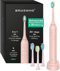 Super Sonic Electric Toothbrush with 4 Replacement Heads - Nova Pink