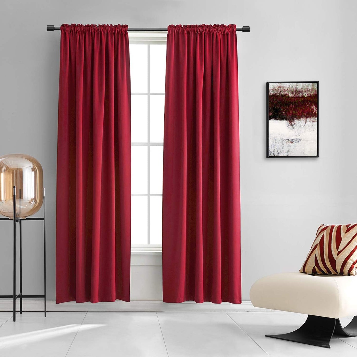 DONREN 84 in Light Reducing Thermal Insulated Blackout Curtains