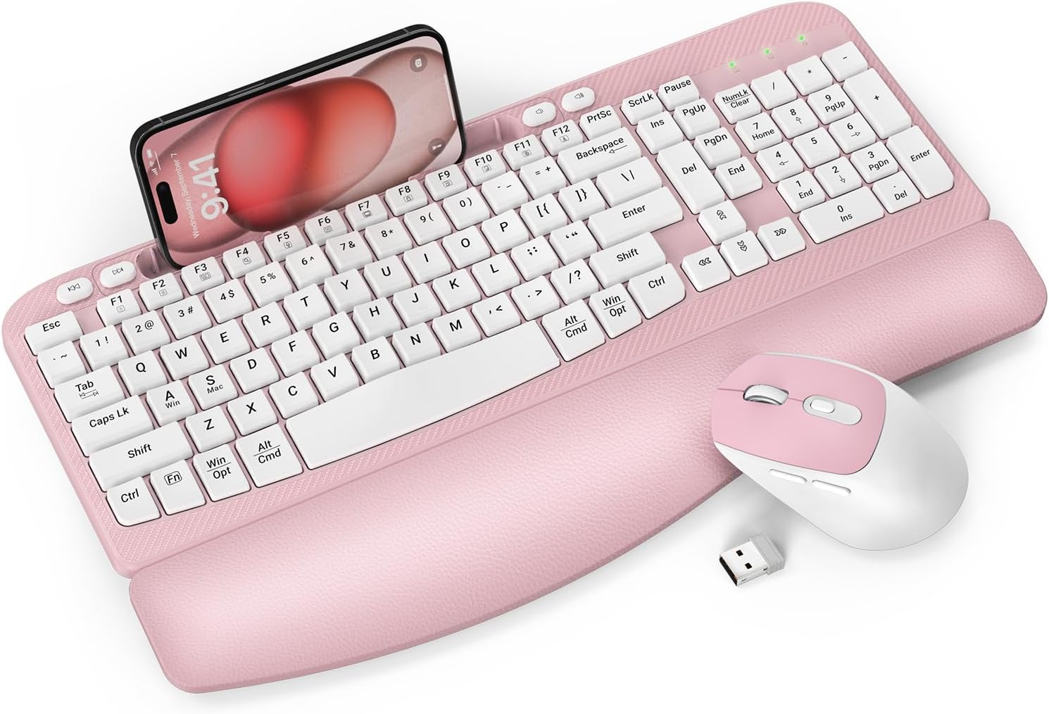 Wireless Keyboard and Mouse Combo with Ergonomic Design Features