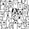 Peel and Stick Dog Wallpaper Black and White - Cute Puppy Pattern