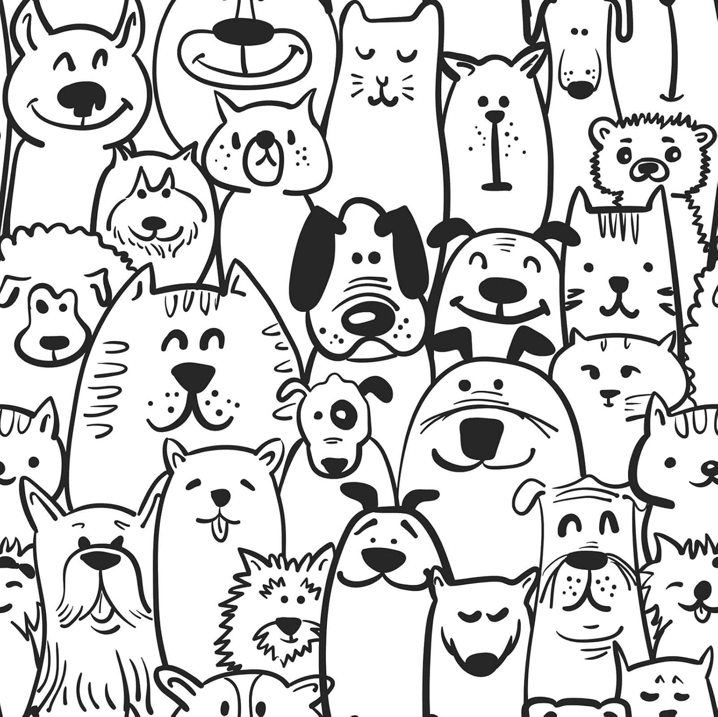 Peel and Stick Dog Wallpaper for Nursery and Bedroom Decor