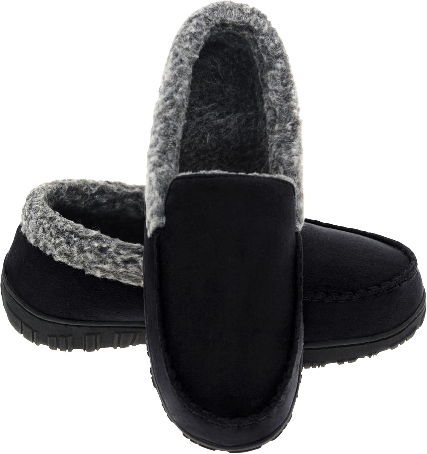 Lulex Moccasins for Men: Plush Indoor Outdoor Slippers