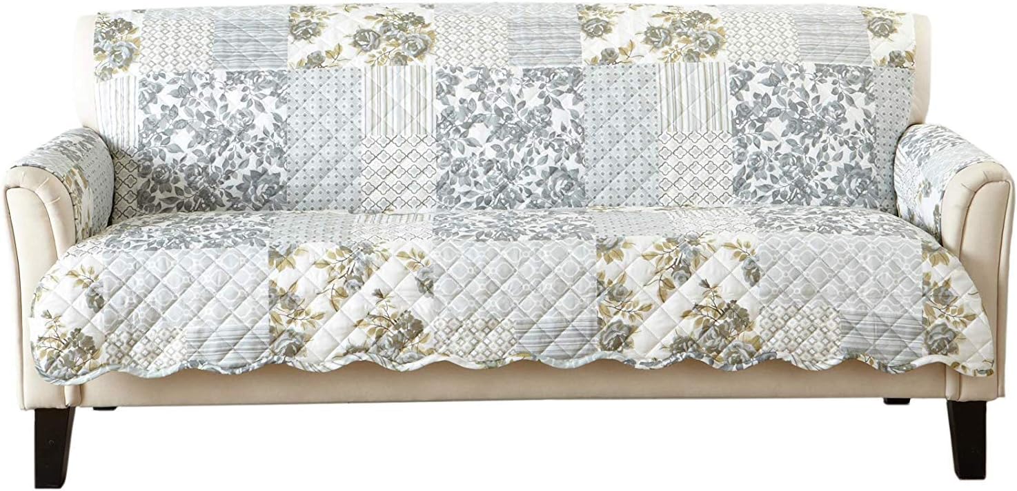 Great Bay Home Reversible Patchwork Sofa Cover for Pets and Kids