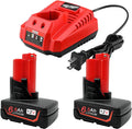 Upgraded 6500mAh Battery and Charger Set Compatible for Milwaukee 12V