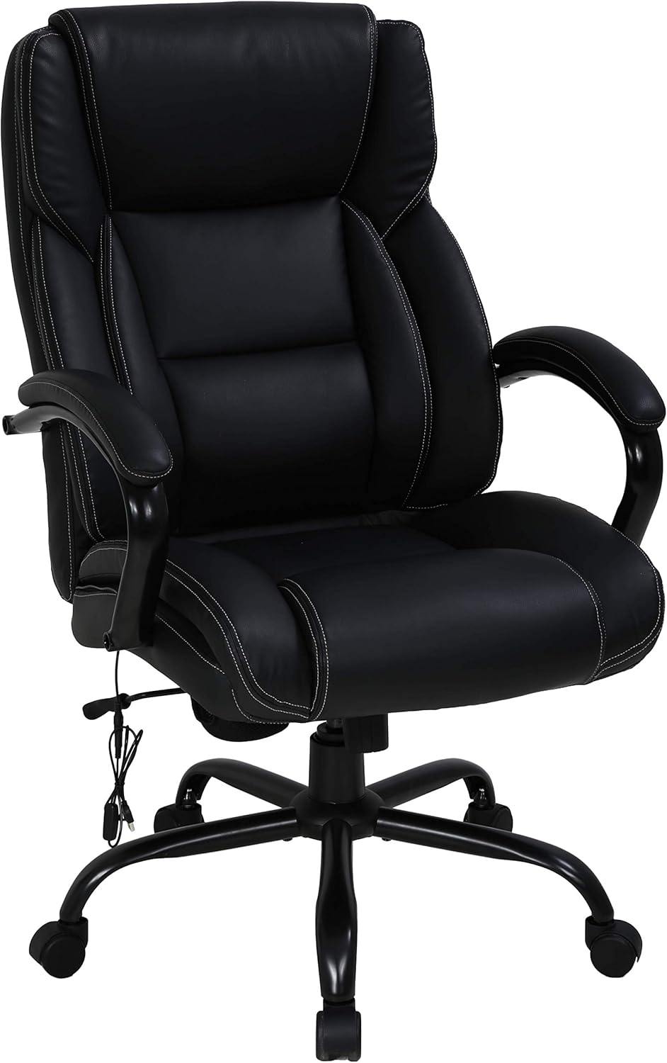 500 lbs Heavy Duty Big & Tall Executive Chair with Massage Lumbar Support