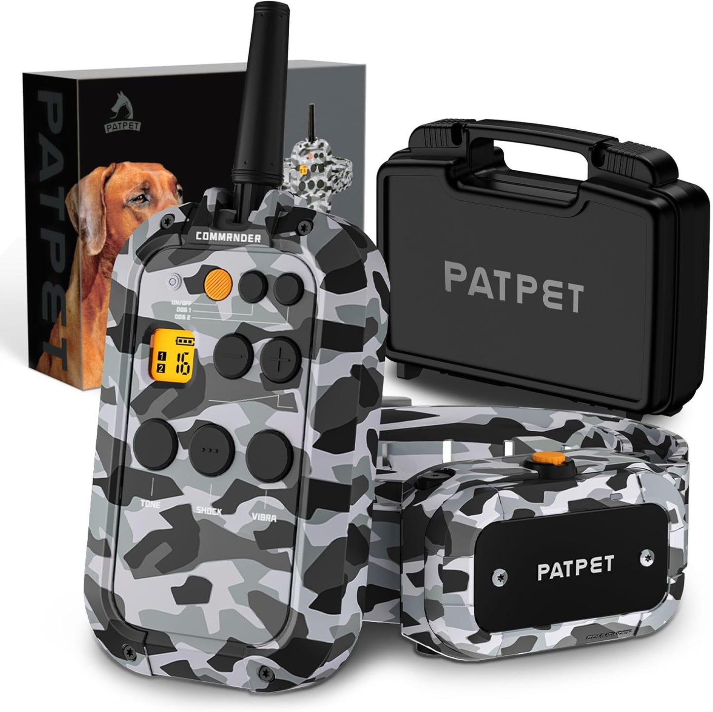 PATPET Dog Training Collar with Remote for Large Dogs 3/4 Mile