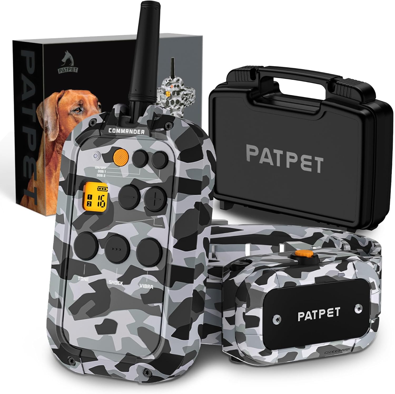 PATPET Dog Training Collar with Remote for Large Dogs 3/4 Mile
