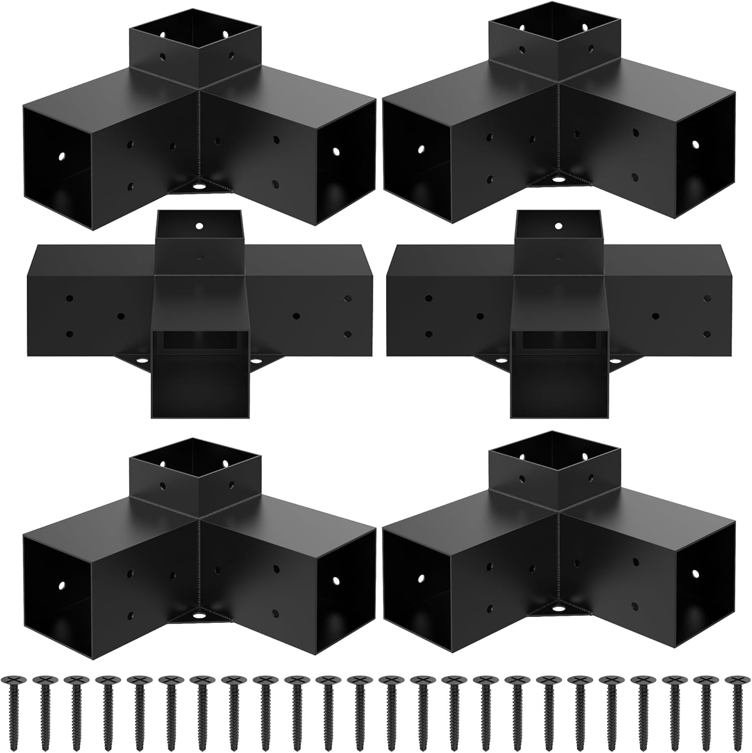 Heavy Alloy Steel Pergola Kit with 3-Way Brackets for 4x4 Lumber