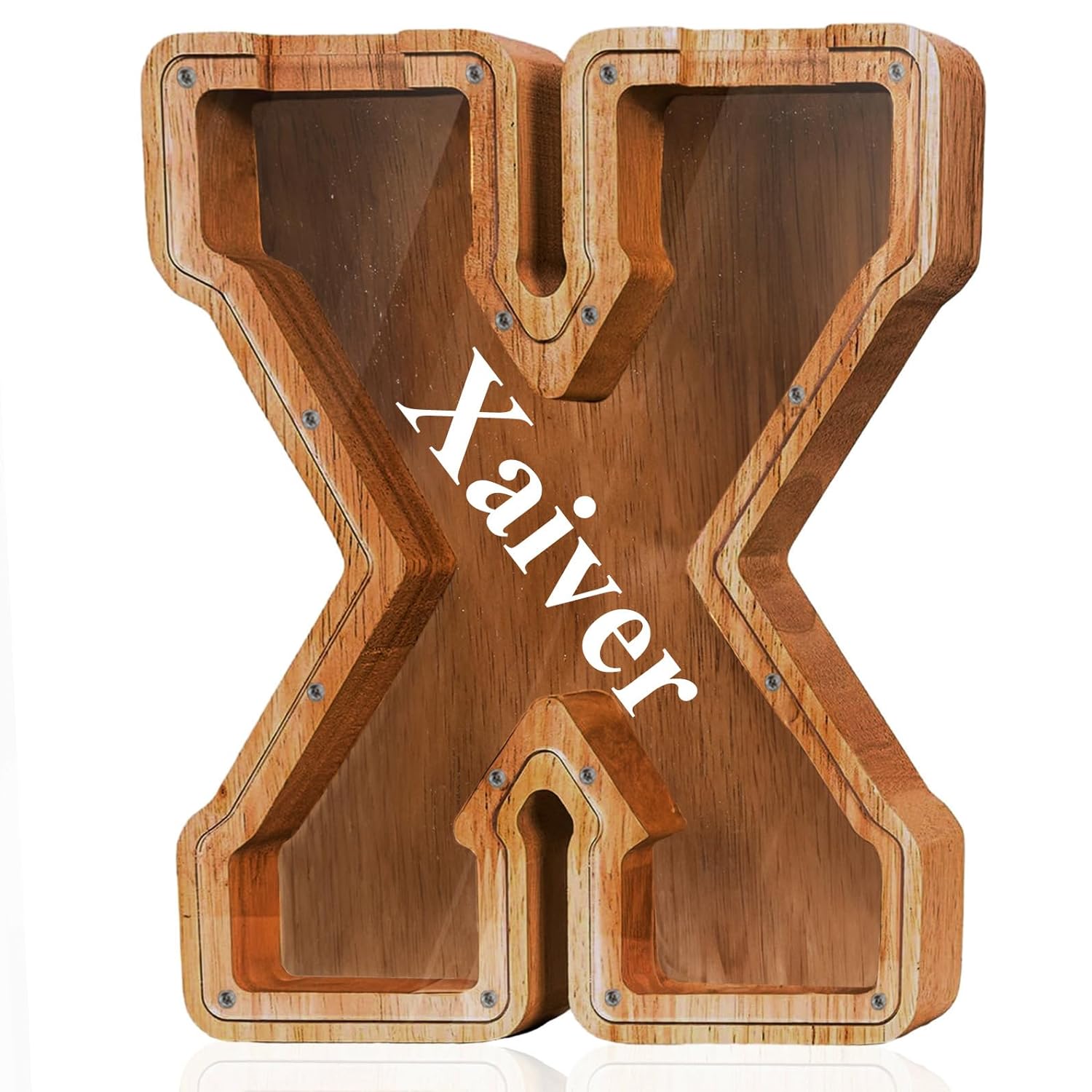 Customized Name Large Wooden Piggy Bank for Kids by Fao Thuofyr