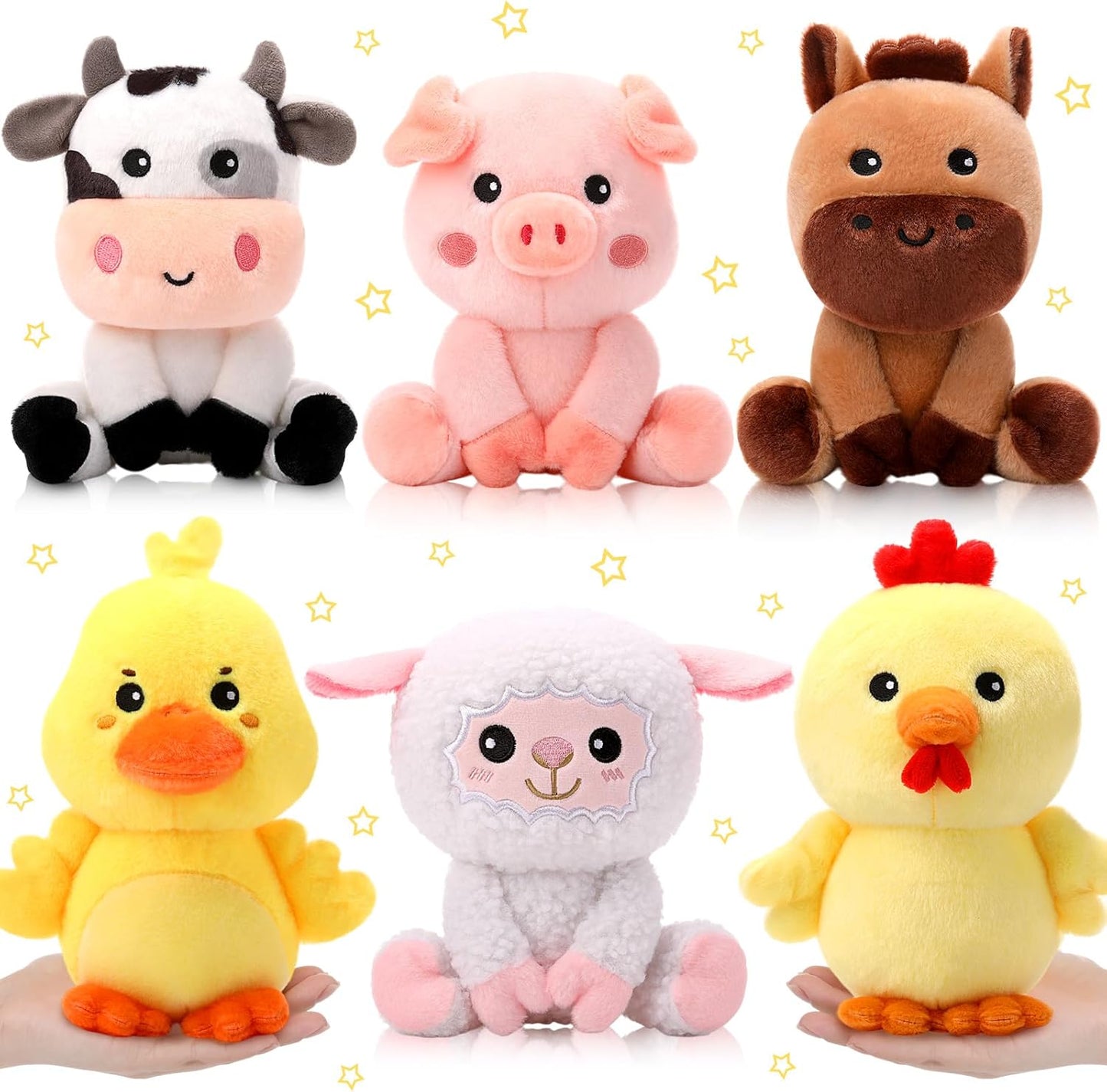 6 Pcs Plush Farm Animals Toys for Kids - Perfect for Parties