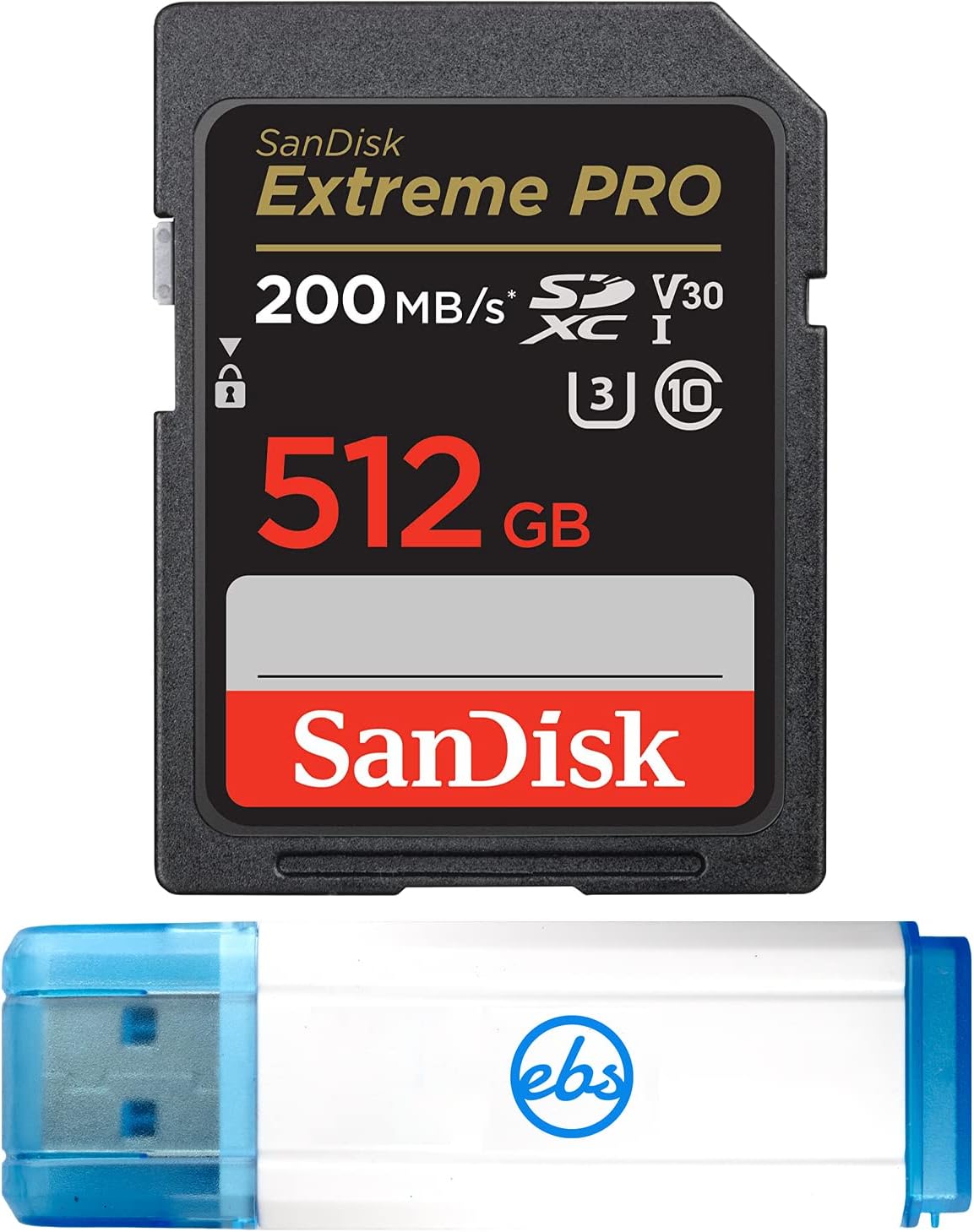Sandisk 512GB SD Extreme Pro + Card Reader Bundle