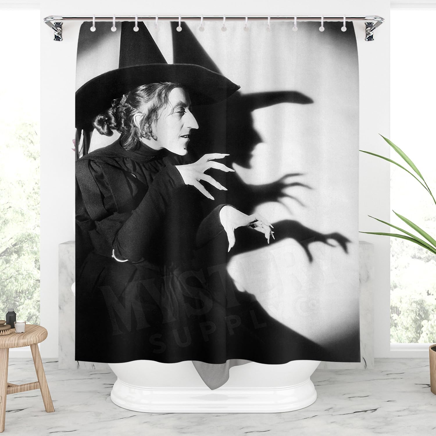 Halloween Vintage Witch Shower Curtain Set by FADALO