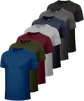 5 Pack Workout Shirts for Men - Quick Dry Black Moisture Wicking Tees