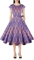 Elegant Vintage Style Swing Dress with Pockets for Women