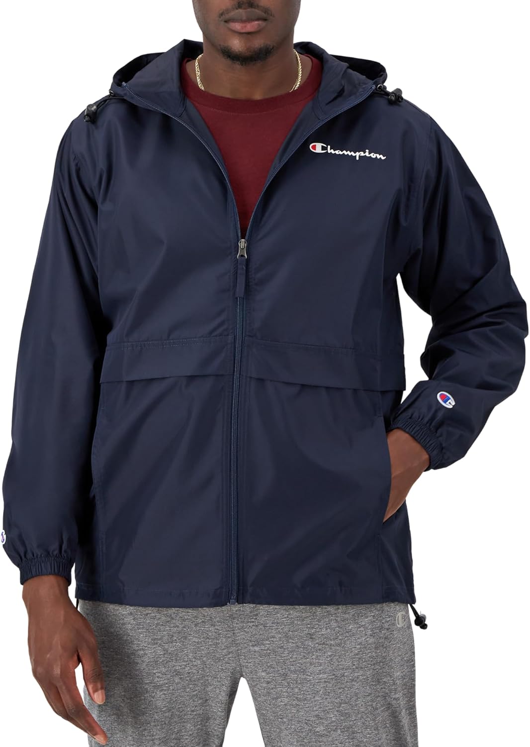 Champion Men's Stadium Packable Jacket for All Weather Needs