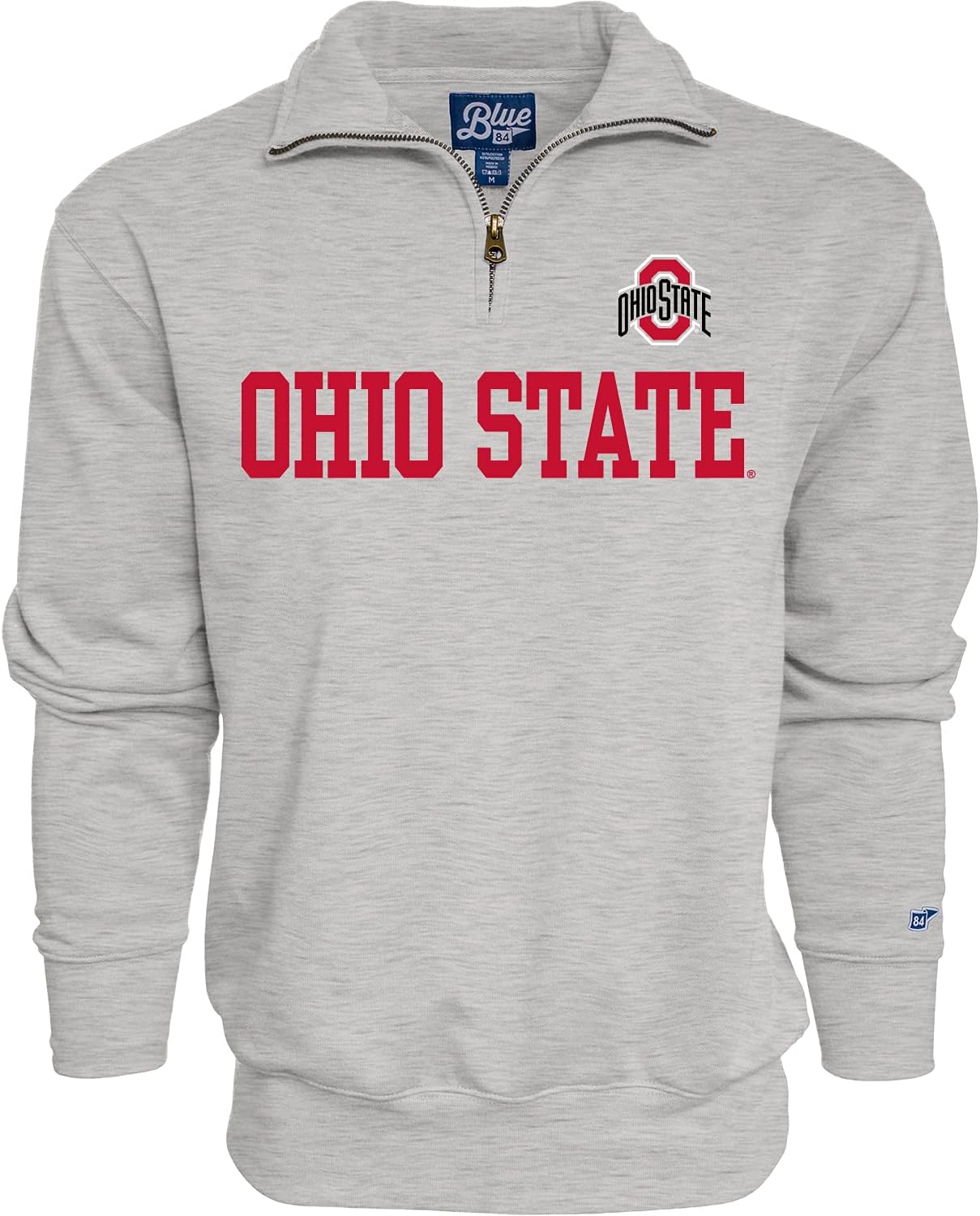 Ohio State Buckeyes Men's Quarter Zip Sweatshirt in Grey