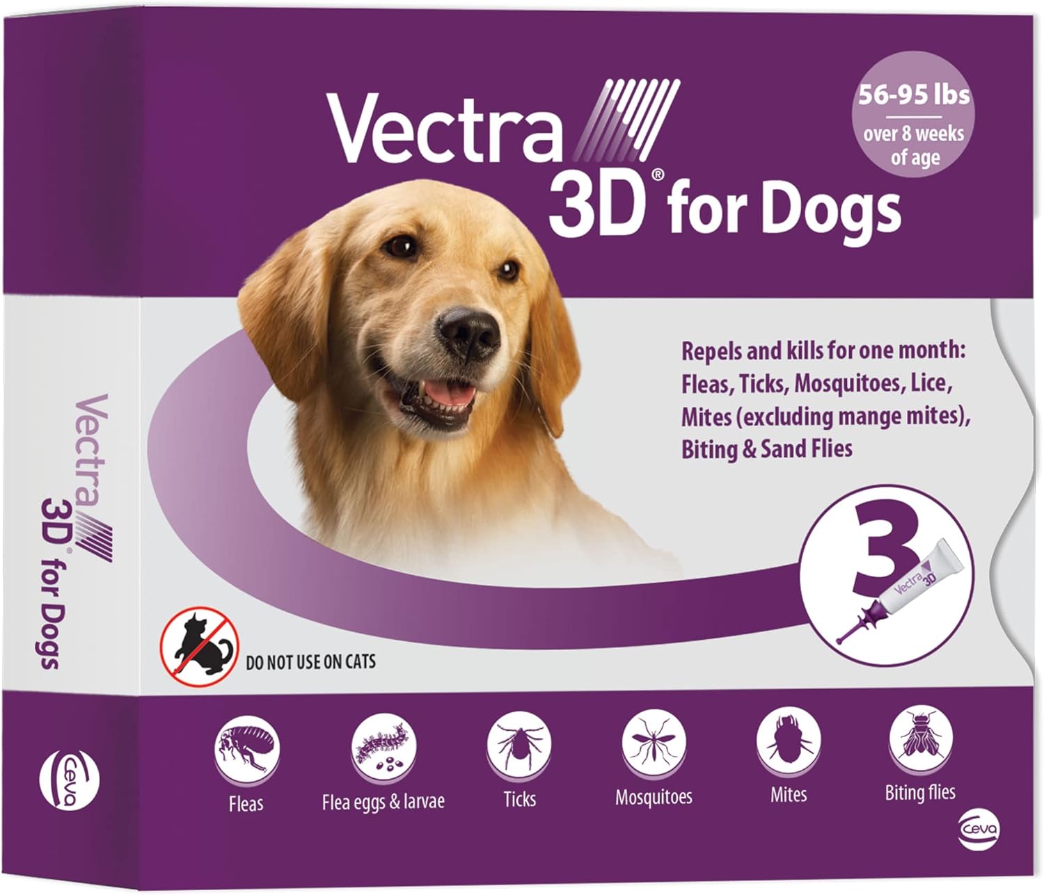 Vectra 3D Flea, Tick & Mosquito Treatment for Large Dogs