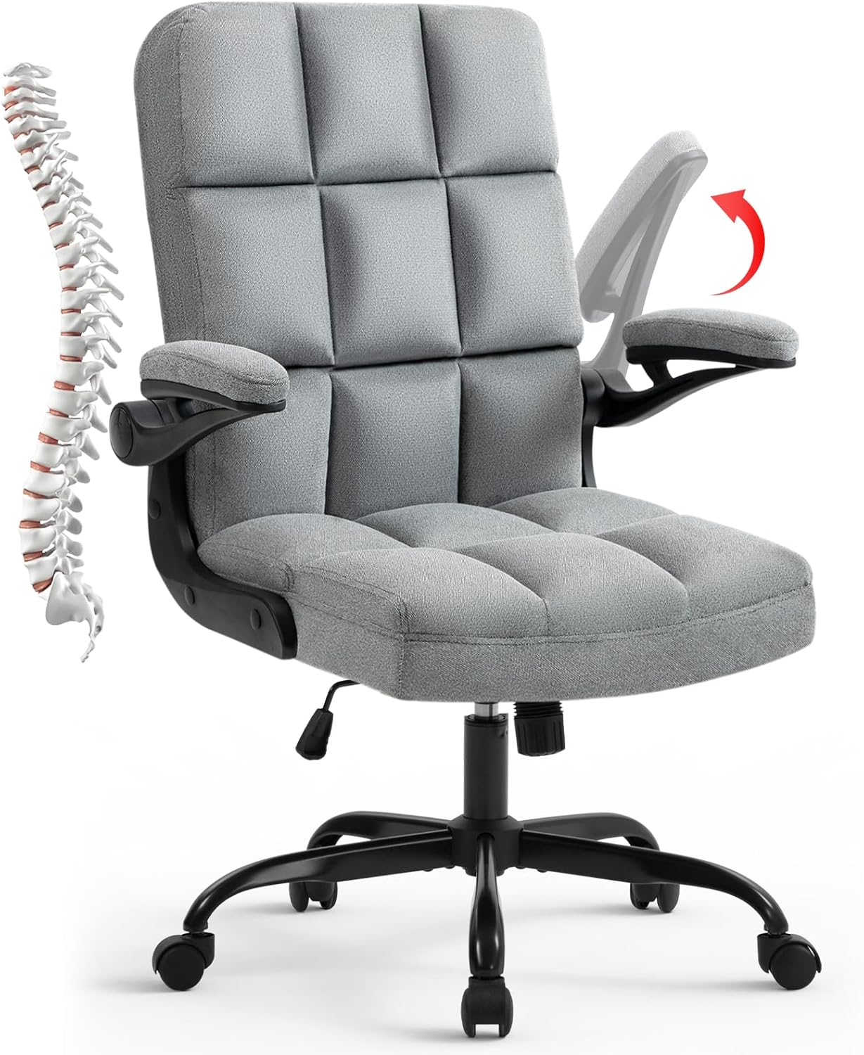 Modern Executive Swivel Task Chair for Home Office Comfort