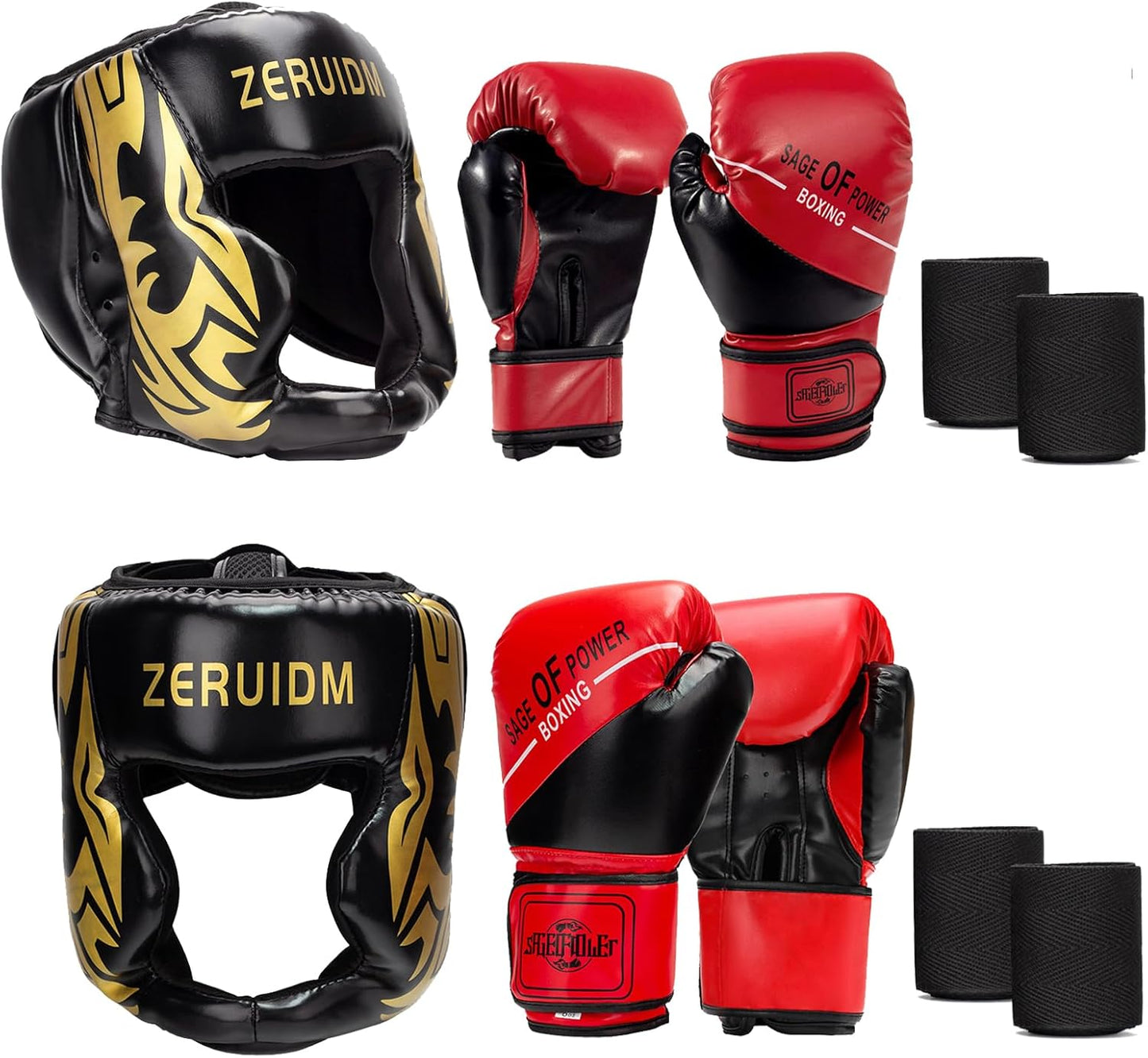 Ultimate 3-in-1 Boxing Gear Set for Safe Sparring | ZERUIDM
