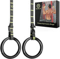 QUOLIX Gymnastic Rings with Adjustable Straps - Heavy Duty, Non-Slip