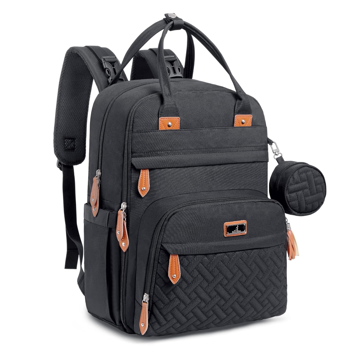 BabbleRoo Diaper Bag Backpack - Multi Function Travel Tote