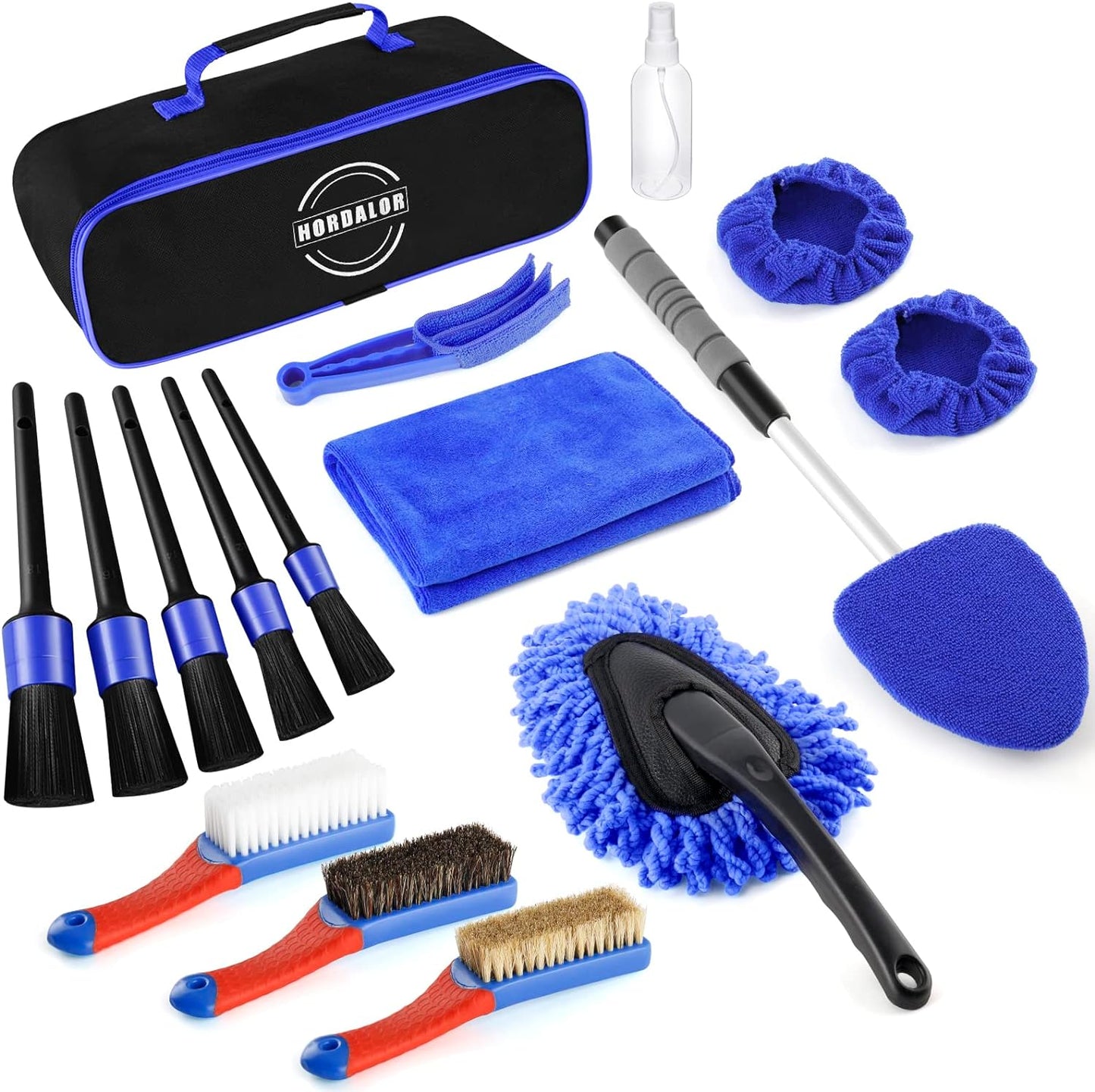Ultimate Car Interior Care Kit by HORDALOR - 17Pcs Set